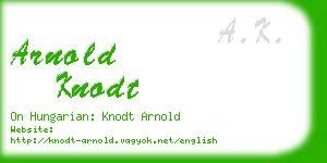 arnold knodt business card